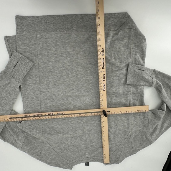 Sweaty Betty Gray Long Sleeve Crew Sweatshirt Top Split side Small - Picture 7 of 13